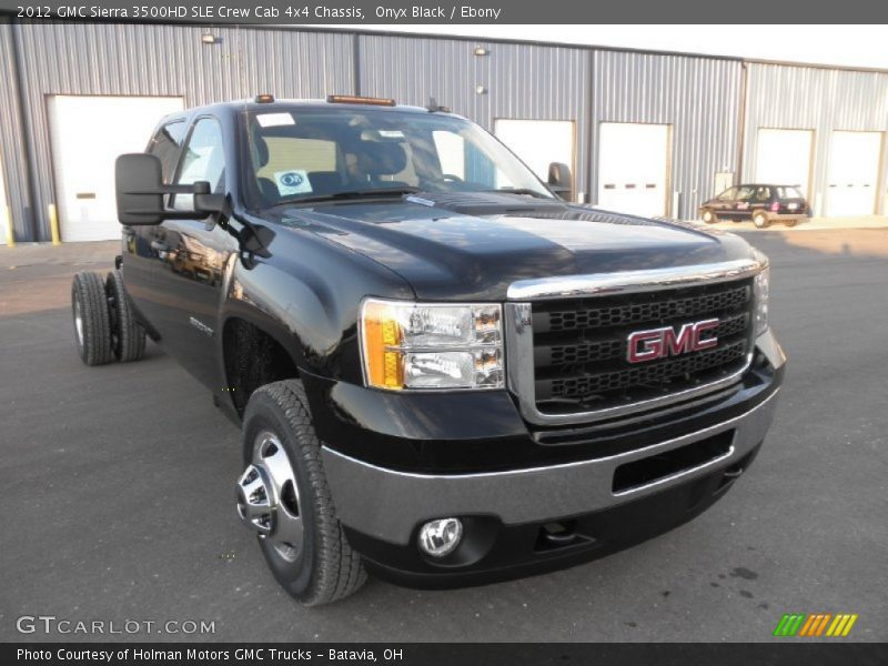 Onyx Black / Ebony 2012 GMC Sierra 3500HD SLE Crew Cab 4x4 Chassis