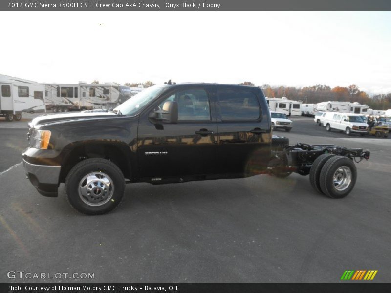  2012 Sierra 3500HD SLE Crew Cab 4x4 Chassis Onyx Black