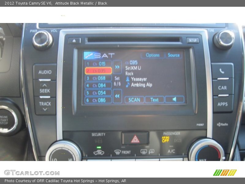 Attitude Black Metallic / Black 2012 Toyota Camry SE V6