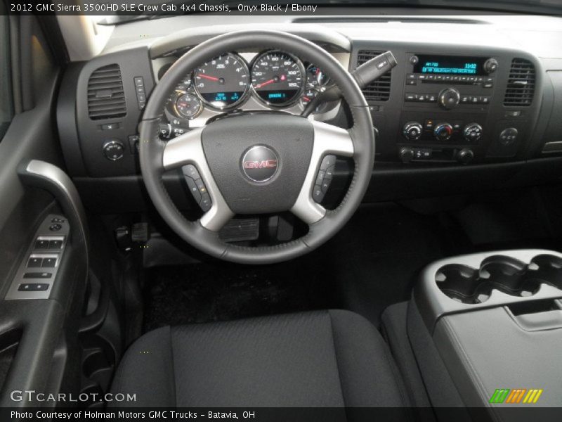 Dashboard of 2012 Sierra 3500HD SLE Crew Cab 4x4 Chassis