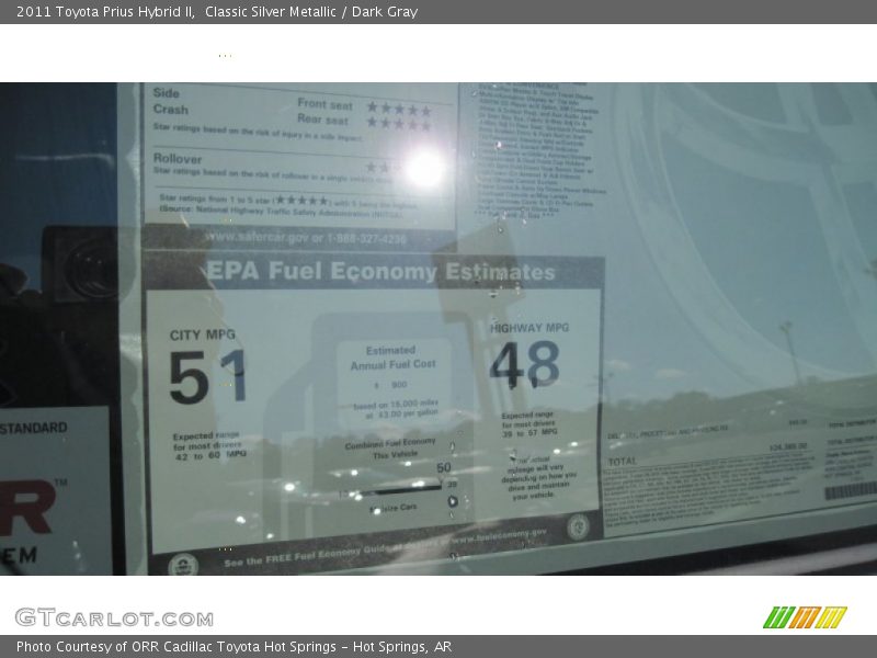 Classic Silver Metallic / Dark Gray 2011 Toyota Prius Hybrid II