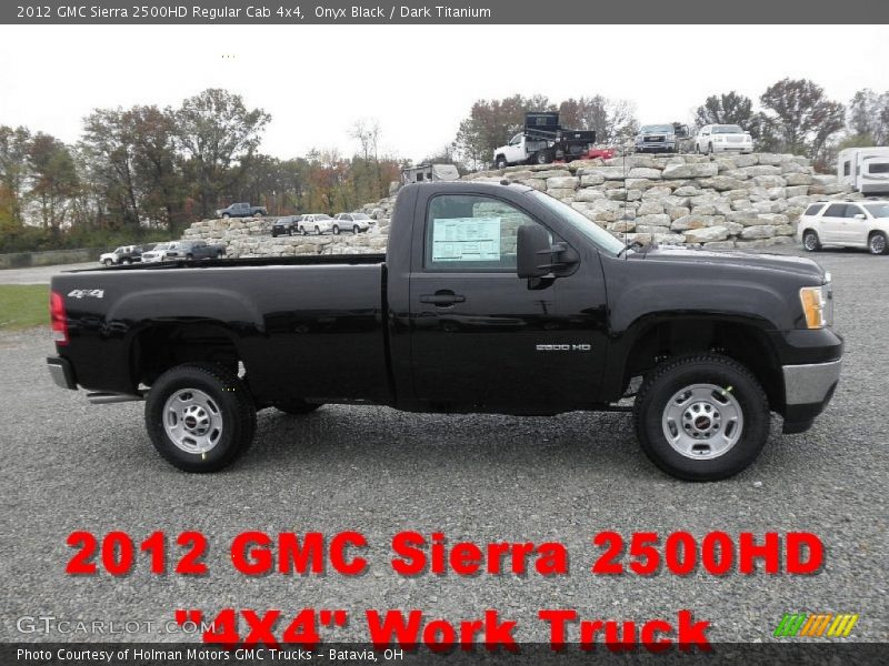 Onyx Black / Dark Titanium 2012 GMC Sierra 2500HD Regular Cab 4x4