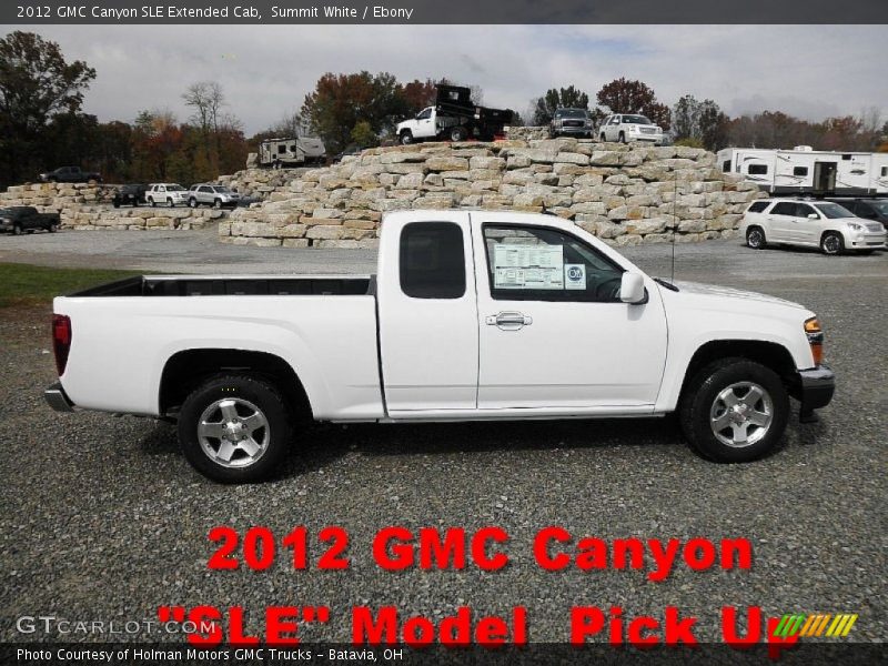 Summit White / Ebony 2012 GMC Canyon SLE Extended Cab