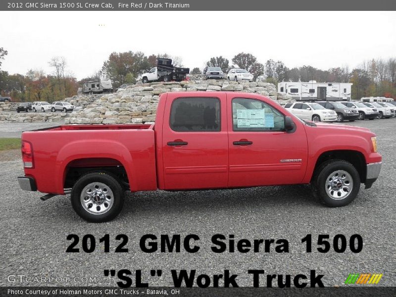 Fire Red / Dark Titanium 2012 GMC Sierra 1500 SL Crew Cab