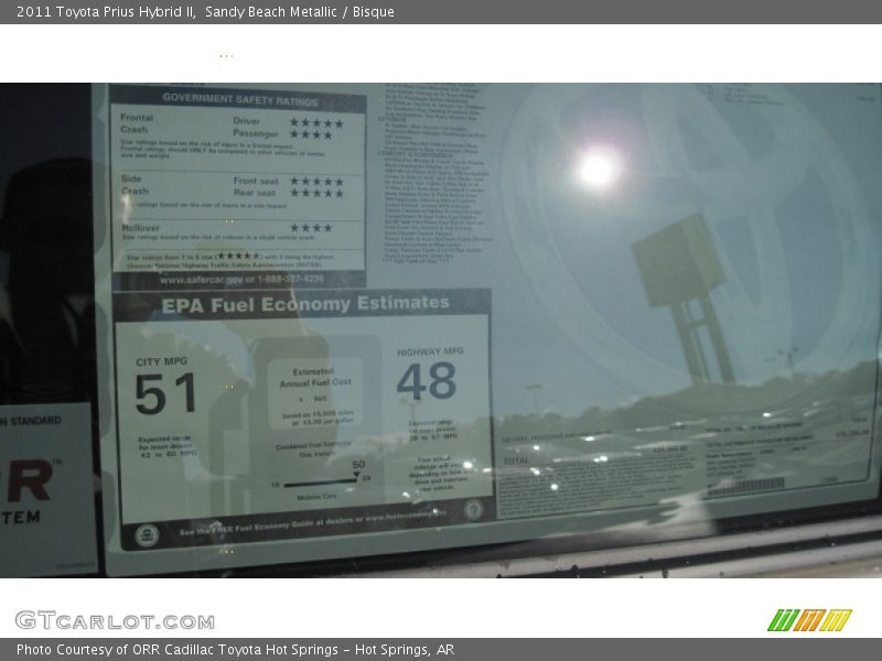 Sandy Beach Metallic / Bisque 2011 Toyota Prius Hybrid II