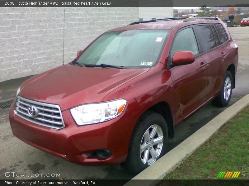 Salsa Red Pearl / Ash Gray 2008 Toyota Highlander 4WD