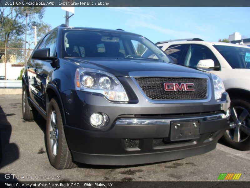 Cyber Gray Metallic / Ebony 2011 GMC Acadia SLE AWD