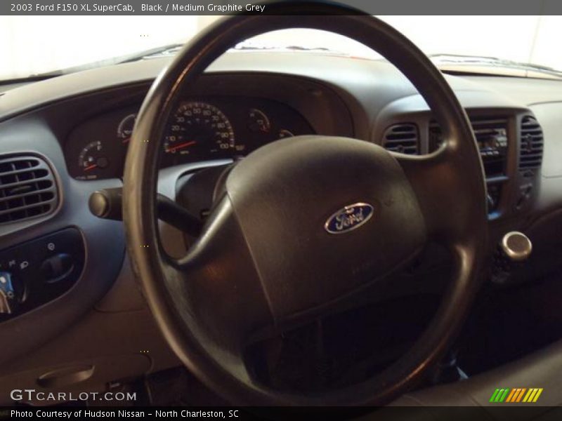 Black / Medium Graphite Grey 2003 Ford F150 XL SuperCab