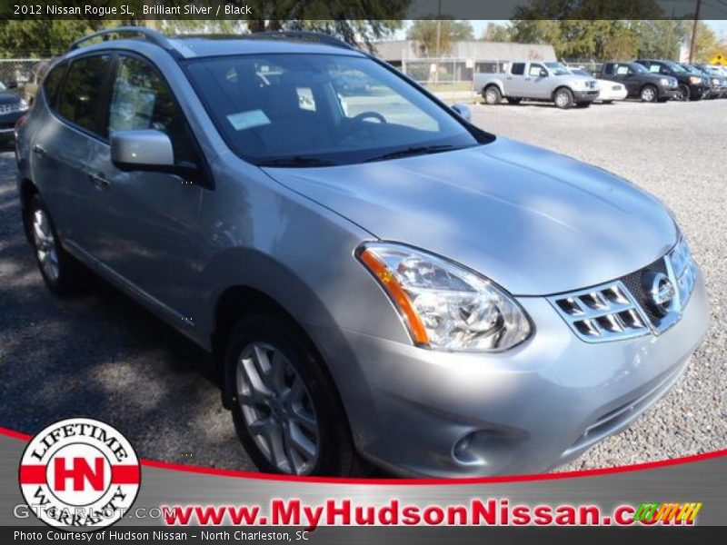 Brilliant Silver / Black 2012 Nissan Rogue SL