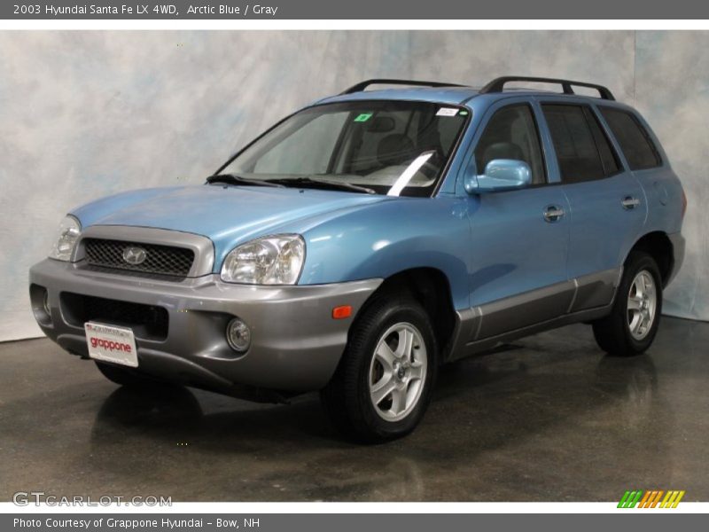 Arctic Blue / Gray 2003 Hyundai Santa Fe LX 4WD