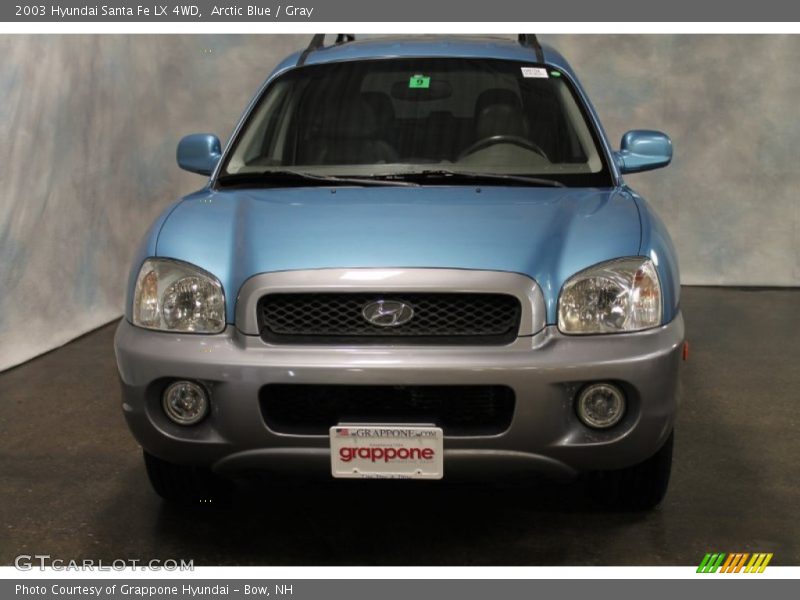 Arctic Blue / Gray 2003 Hyundai Santa Fe LX 4WD