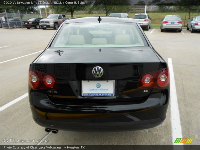 Black / Cornsilk Beige 2010 Volkswagen Jetta SE Sedan