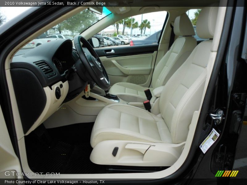 Black / Cornsilk Beige 2010 Volkswagen Jetta SE Sedan