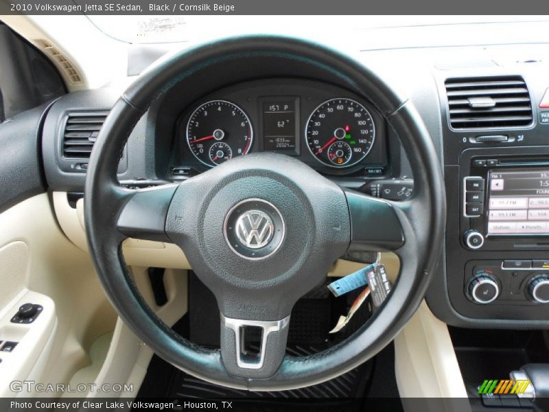 Black / Cornsilk Beige 2010 Volkswagen Jetta SE Sedan