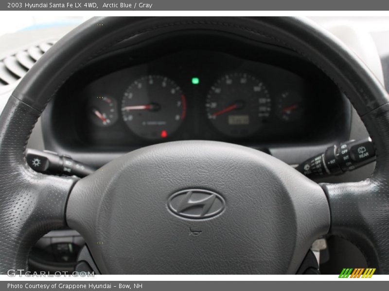 Arctic Blue / Gray 2003 Hyundai Santa Fe LX 4WD
