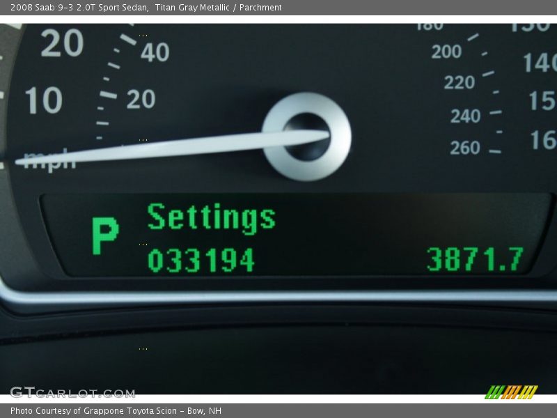 Titan Gray Metallic / Parchment 2008 Saab 9-3 2.0T Sport Sedan