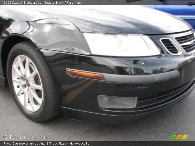 Black / Parchment 2003 Saab 9-3 Linear Sport Sedan