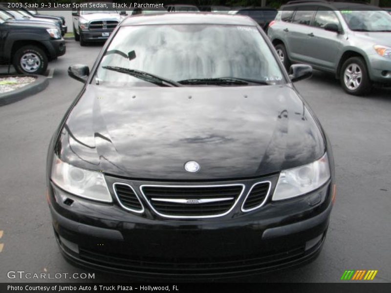 Black / Parchment 2003 Saab 9-3 Linear Sport Sedan