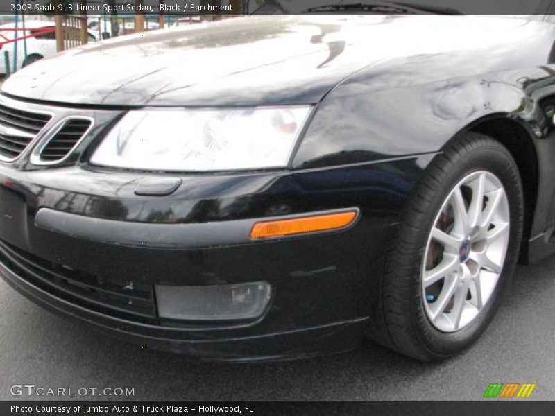 Black / Parchment 2003 Saab 9-3 Linear Sport Sedan