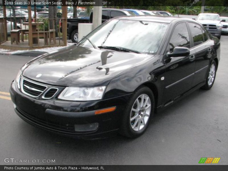 Black / Parchment 2003 Saab 9-3 Linear Sport Sedan