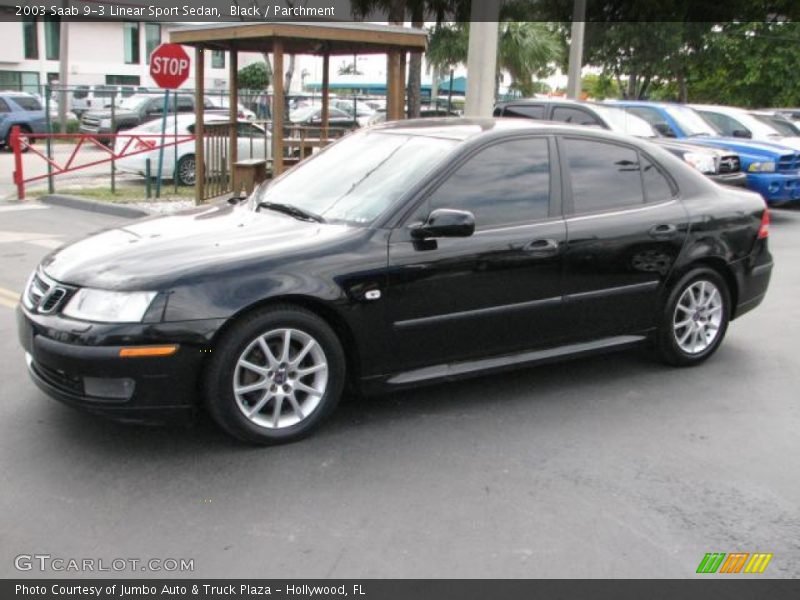 Black / Parchment 2003 Saab 9-3 Linear Sport Sedan