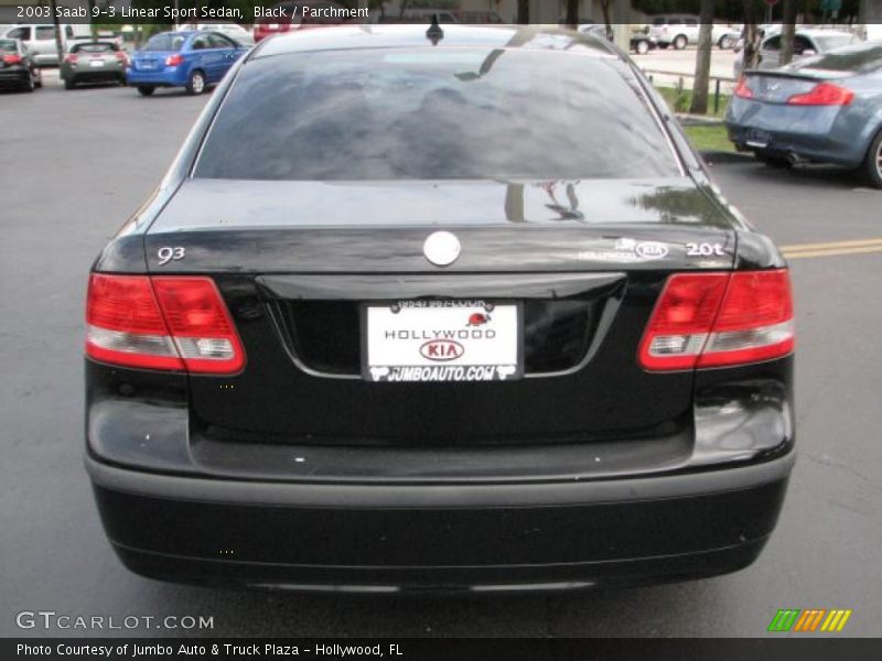 Black / Parchment 2003 Saab 9-3 Linear Sport Sedan