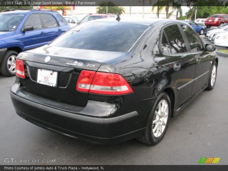 Black / Parchment 2003 Saab 9-3 Linear Sport Sedan
