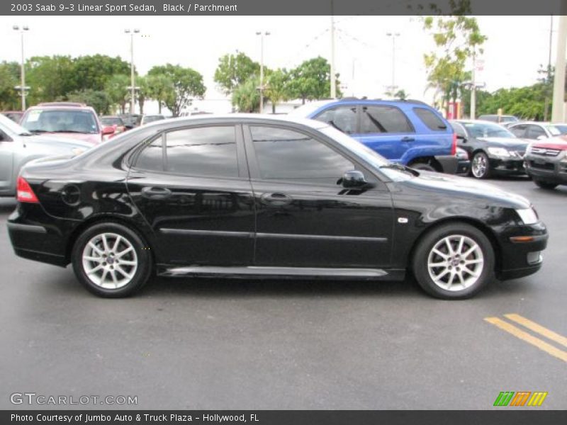 Black / Parchment 2003 Saab 9-3 Linear Sport Sedan