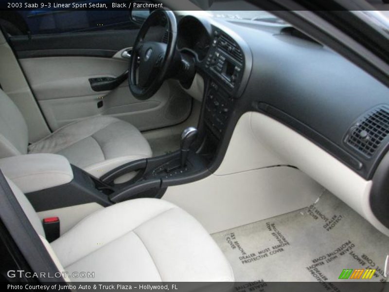 Black / Parchment 2003 Saab 9-3 Linear Sport Sedan