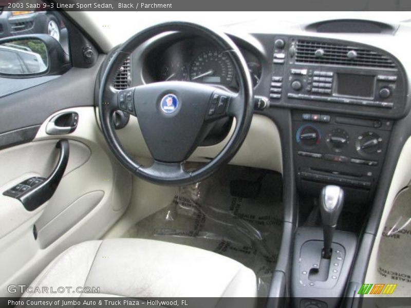 Black / Parchment 2003 Saab 9-3 Linear Sport Sedan