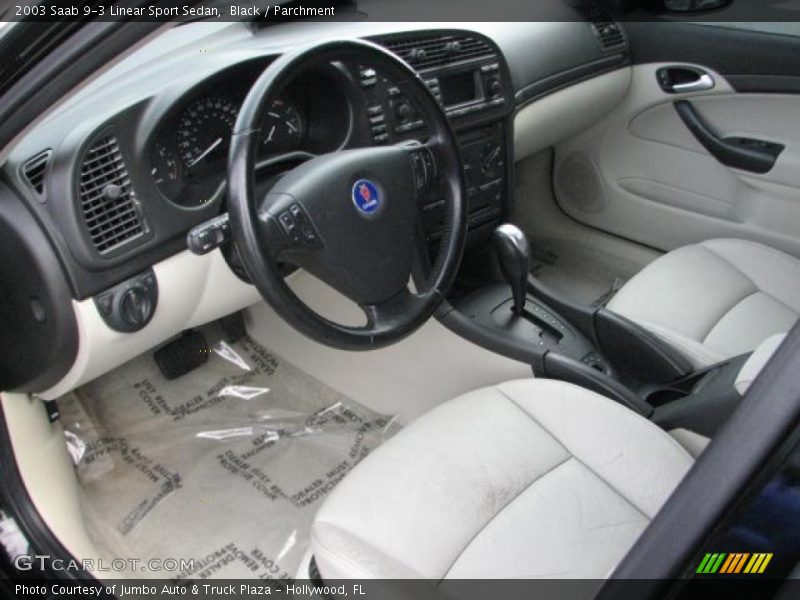 Black / Parchment 2003 Saab 9-3 Linear Sport Sedan