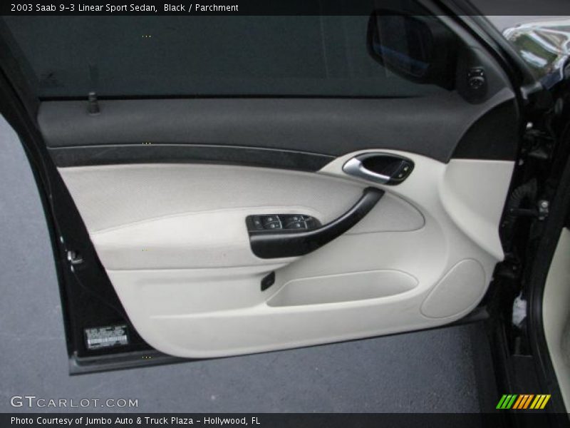 Black / Parchment 2003 Saab 9-3 Linear Sport Sedan