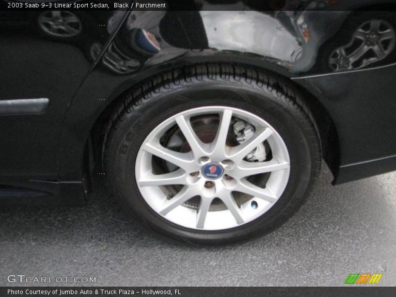Black / Parchment 2003 Saab 9-3 Linear Sport Sedan