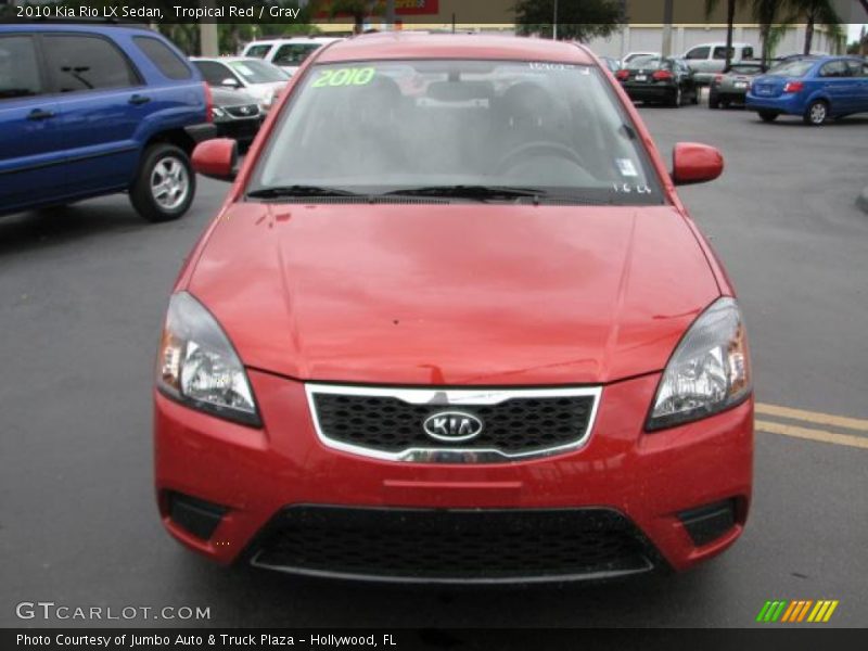 Tropical Red / Gray 2010 Kia Rio LX Sedan