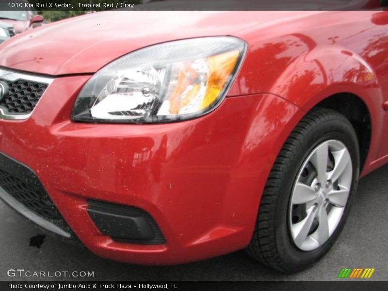 Tropical Red / Gray 2010 Kia Rio LX Sedan