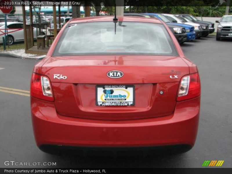 Tropical Red / Gray 2010 Kia Rio LX Sedan