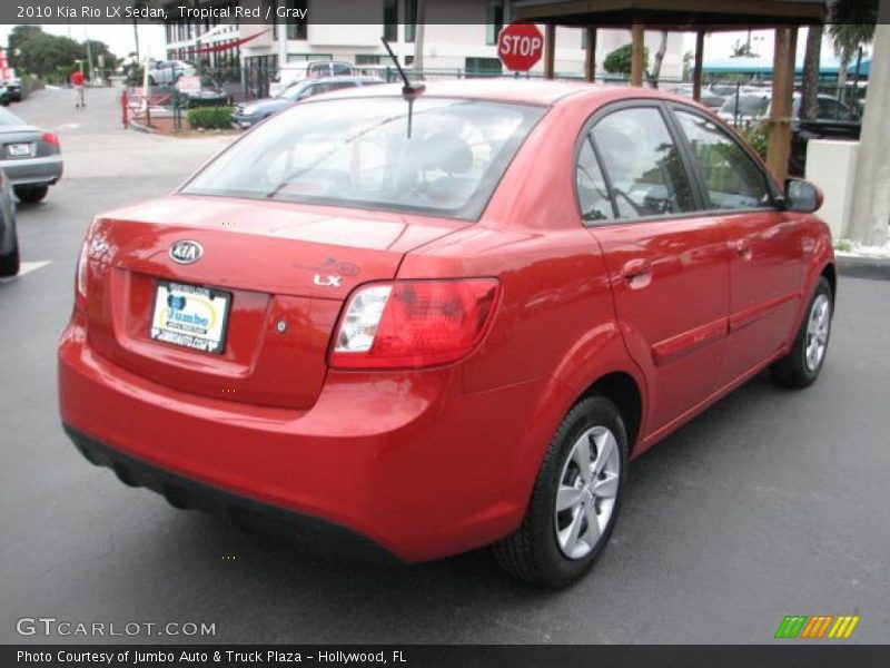 Tropical Red / Gray 2010 Kia Rio LX Sedan