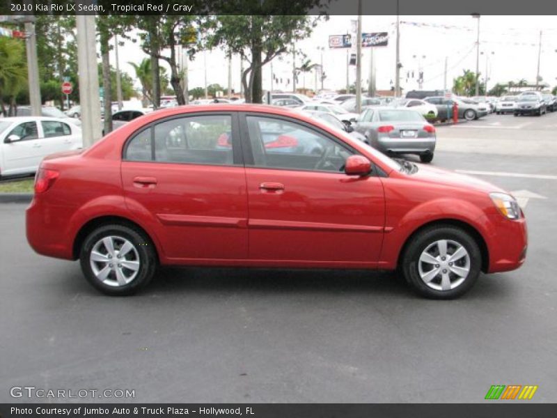 Tropical Red / Gray 2010 Kia Rio LX Sedan