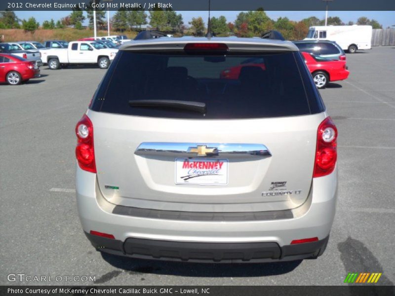 Gold Mist Metallic / Jet Black 2012 Chevrolet Equinox LT