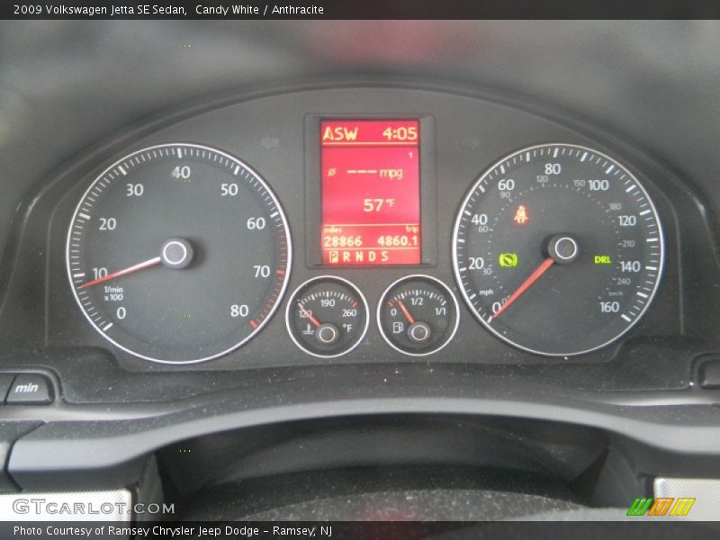 Candy White / Anthracite 2009 Volkswagen Jetta SE Sedan