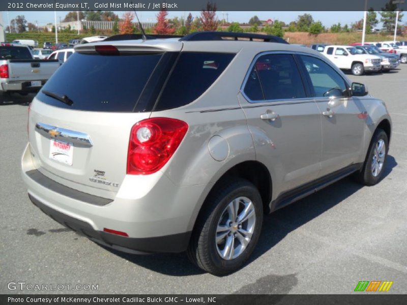 Gold Mist Metallic / Jet Black 2012 Chevrolet Equinox LT