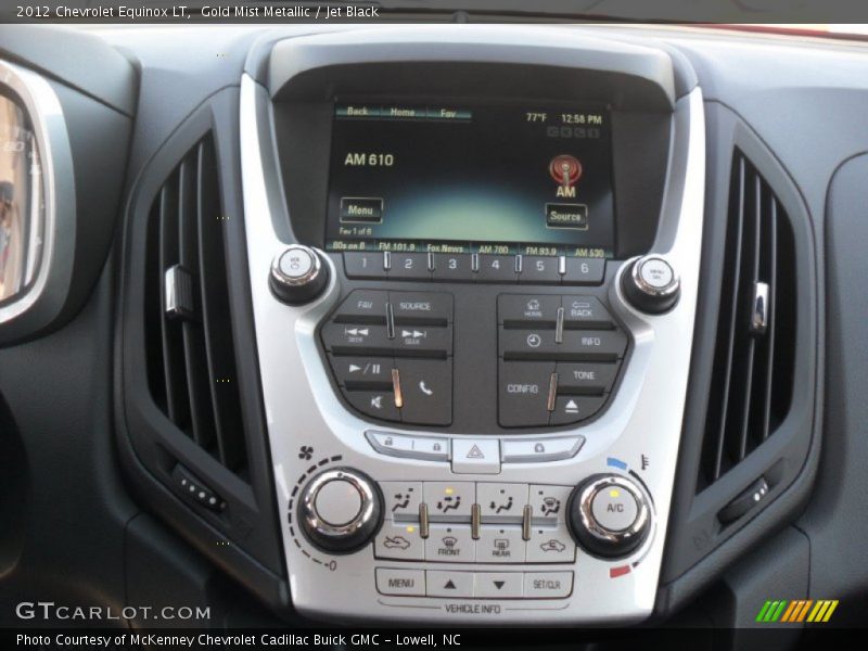 Gold Mist Metallic / Jet Black 2012 Chevrolet Equinox LT