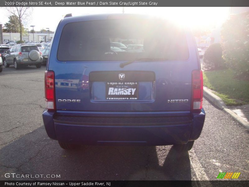 Deep Water Blue Pearl / Dark Slate Gray/Light Slate Gray 2009 Dodge Nitro SE 4x4