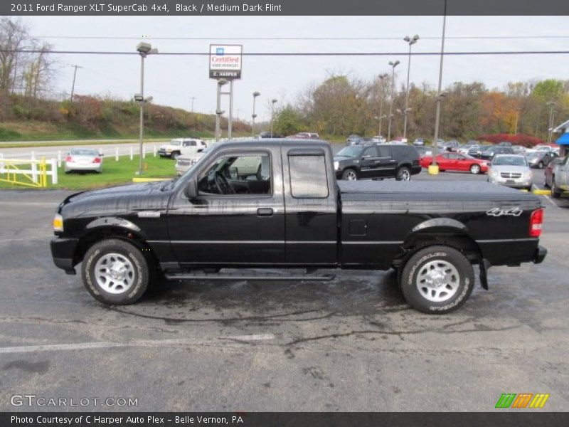 Black / Medium Dark Flint 2011 Ford Ranger XLT SuperCab 4x4