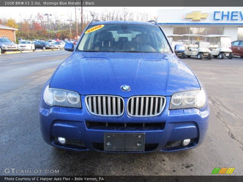 Montego Blue Metallic / Black 2008 BMW X3 3.0si