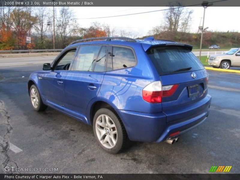 Montego Blue Metallic / Black 2008 BMW X3 3.0si