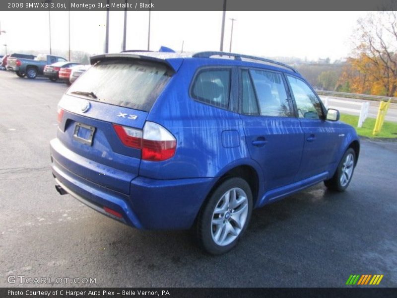 Montego Blue Metallic / Black 2008 BMW X3 3.0si