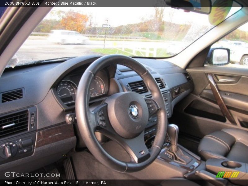 Montego Blue Metallic / Black 2008 BMW X3 3.0si