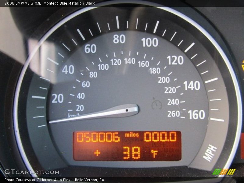 Montego Blue Metallic / Black 2008 BMW X3 3.0si