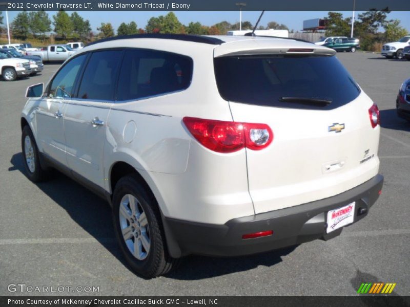 White Diamond Tricoat / Ebony 2012 Chevrolet Traverse LT